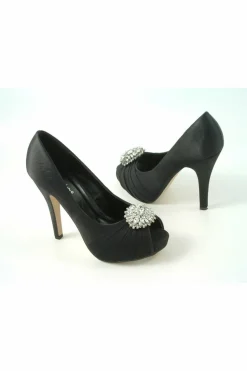 Women Glitz Shoes Ripley Sabatine Fee 888 Satin Peep Toe Platform