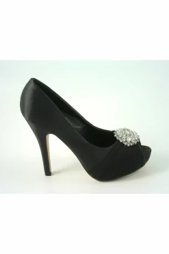 Women Glitz Shoes Ripley Sabatine Fee 888 Satin Peep Toe Platform