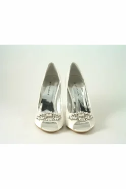 Women Glitz Shoes Rosalie Diamante Satin High Heel Shoe