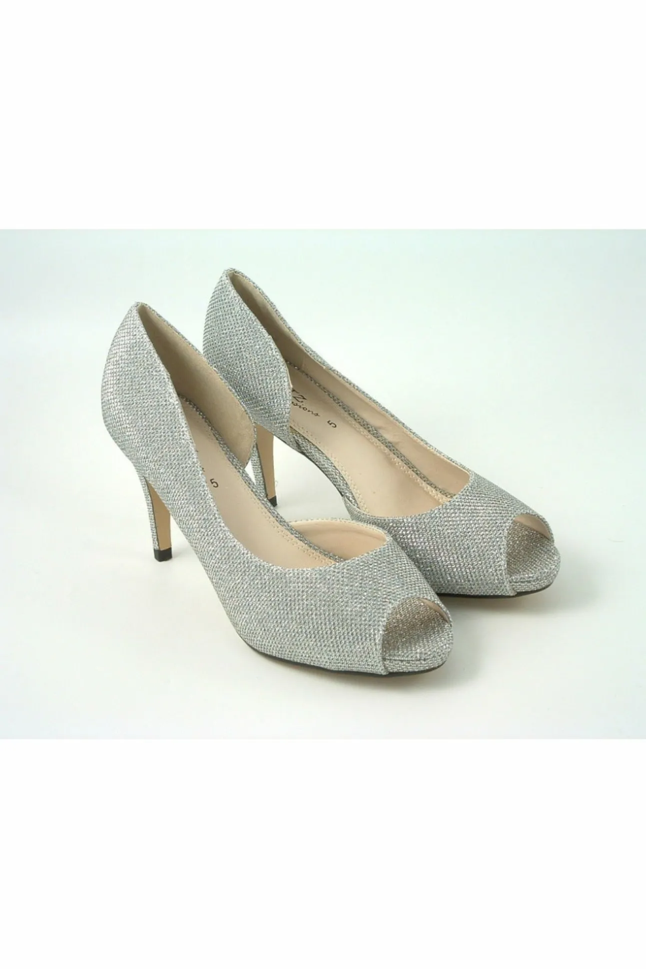Women Glitz Shoes Sabatine Mid Heel Peep Toe - 31438