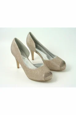 Women Glitz Shoes Sabatine Mid Heel Peep Toe - 31438