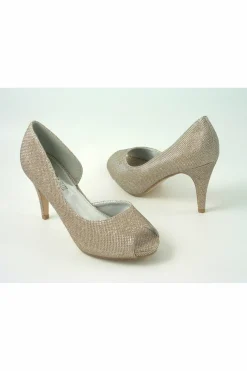 Women Glitz Shoes Sabatine Mid Heel Peep Toe - 31438