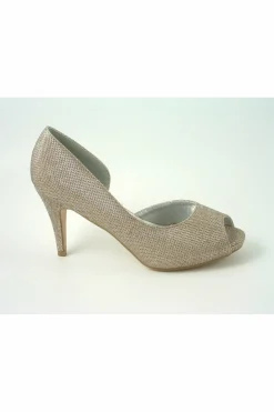 Women Glitz Shoes Sabatine Mid Heel Peep Toe - 31438