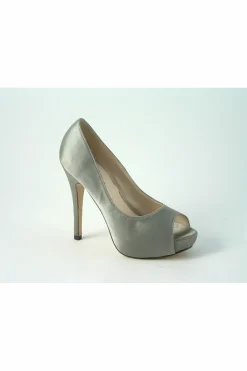 Women Glitz Shoes Sabatine Satin Platform Heels With Peeptoe