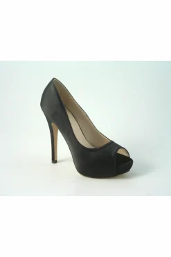Women Glitz Shoes Sabatine Satin Platform Heels With Peep Toe