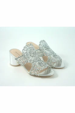 Women Glitz Shoes Tianna Sabatine Interweave Peep Toe Sandal