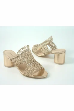 Women Glitz Shoes Tianna Sabatine Interweave Peep Toe Sandal