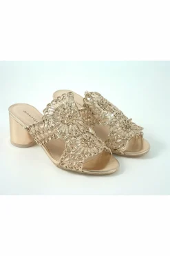 Women Glitz Shoes Tianna Sabatine Interweave Peep Toe Sandal