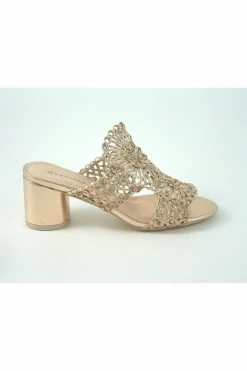 Women Glitz Shoes Tianna Sabatine Interweave Peep Toe Sandal