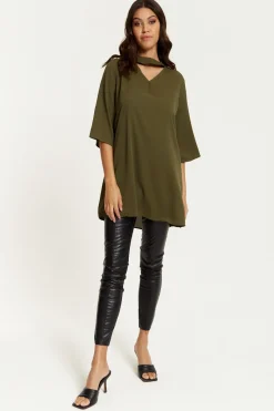 Women Hoxton Gal Oversized Detailed Neckline Tunic