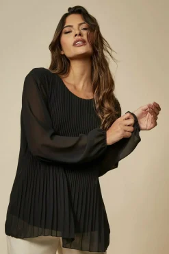 Women Hoxton Gal Oversized Pleated Top With Tulle