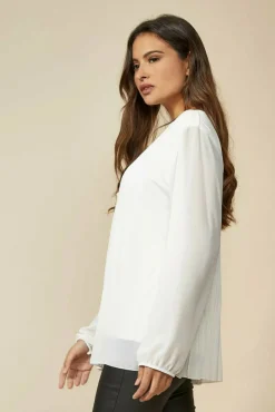 Women Hoxton Gal Oversized Pleated Top With Tulle
