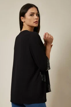 Women Hoxton Gal Oversized Sequin Detail Top In