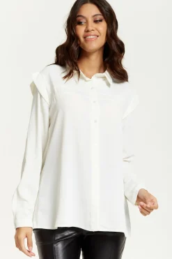 Women Hoxton Gal Oversized Shoulder Detailed Long Sleeves Shirt
