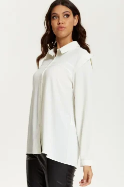 Women Hoxton Gal Oversized Shoulder Detailed Long Sleeves Shirt
