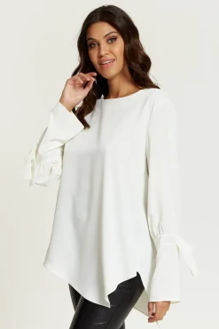 Women Hoxton Gal Relaxed Fit Cuff Detailed Blouse With Long Sleeve