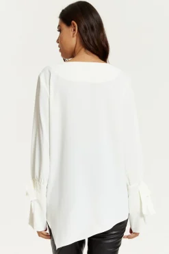 Women Hoxton Gal Relaxed Fit Cuff Detailed Blouse With Long Sleeve