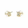 Women Last True Angel Crystal & Pearl Cluster Earring In