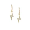 Women Last True Angel White Cubic Zirconia Lightning Bolt Drop Hug