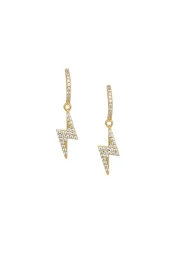 Women Last True Angel White Cubic Zirconia Lightning Bolt Drop Hug