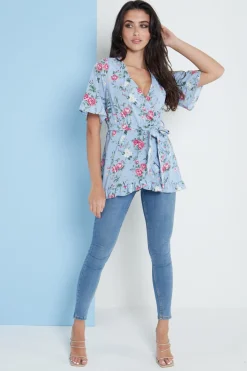 Women Lilura London Floral Wrap Top