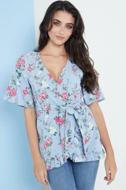 Women Lilura London Floral Wrap Top