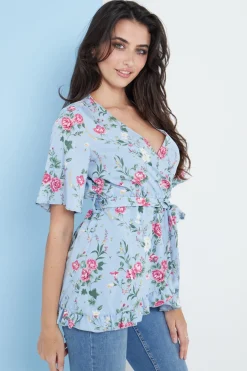 Women Lilura London Floral Wrap Top