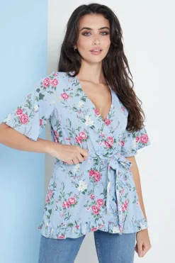 Women Lilura London Floral Wrap Top