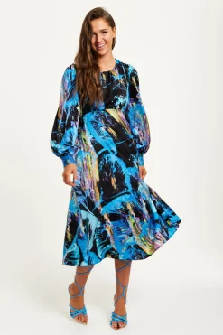 Women Liquorish Abstract Print Midi Dress