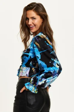 Women Liquorish Abstract Print Top