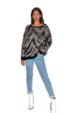 Women Liquorish Abstract Tones Jumper