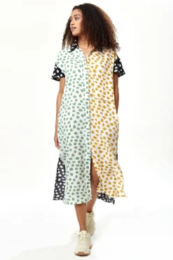 Women Liquorish Animal Print Oversized Shirt Dress