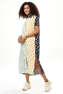 Women Liquorish Animal Print Oversized Shirt Dress
