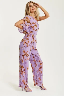 Women Liquorish Floral Asymmetrical Jumpsuit