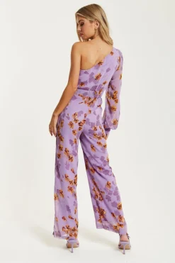 Women Liquorish Floral Asymmetrical Jumpsuit