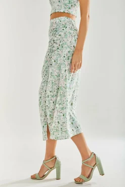 Women Liquorish Floral Midi Skirt