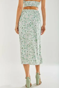 Women Liquorish Floral Midi Skirt
