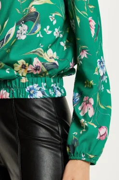 Women Liquorish Floral Print Wrap Top