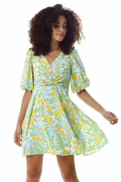 Women Liquorish Floral Summer Dress With Tie Waist