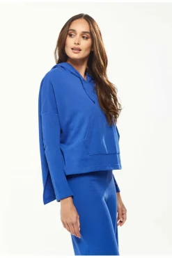 Women Liquorish Hooded Sweatshirt With Front Pocket In