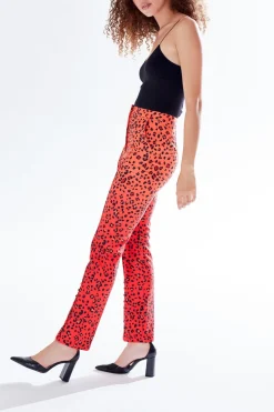 Women Liquorish Leopard Print Ombre Suit Trousers