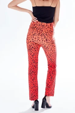 Women Liquorish Leopard Print Ombre Suit Trousers
