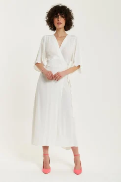 Women Liquorish Midi Wrap Dress In