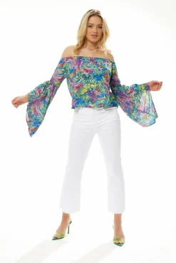 Women Liquorish Off Shoulder Multicolour Top