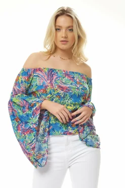 Women Liquorish Off Shoulder Multicolour Top