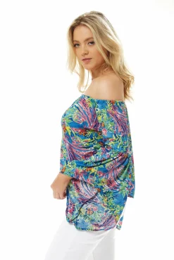 Women Liquorish Off Shoulder Multicolour Top