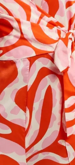 Women Liquorish Pink And Red Abstract Print Jumpsuit