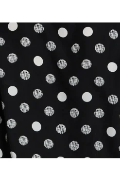 Women Liquorish Polka Dot Print Wrap Top In