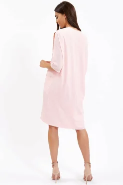Women Liquorish Relaxed Fit Midi Dress With Pockets