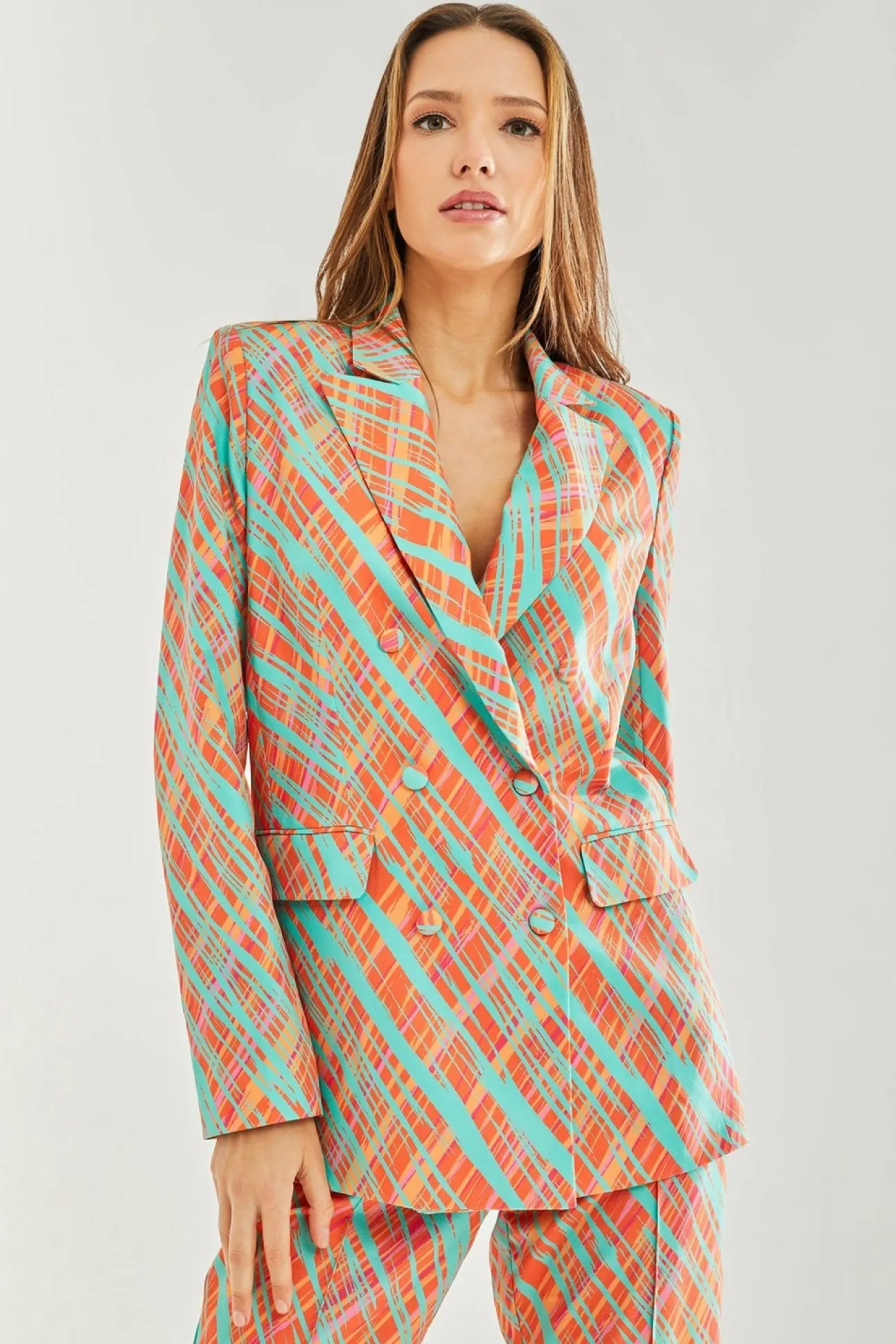 Women Liquorish Scribble Print Blazer